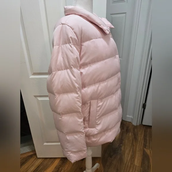 JJill Down-filled quilted pale pink puffer jacket Size Large - Picture 4 of 16